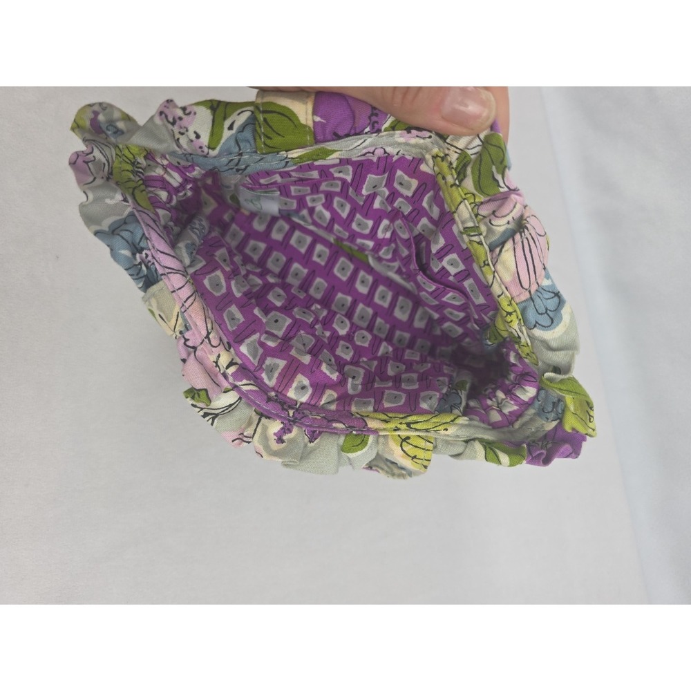 Vera Bradley Little Princess Retired Watercolor Gray Purple Floral Small Handbag - Picture 5 of 6